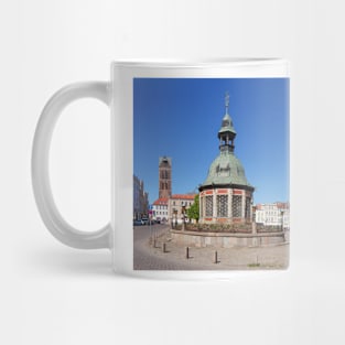 Marketplace, water art, Wismar Mug